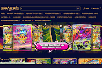 design pokemon shopify store pokemon website trading card dropshipping store