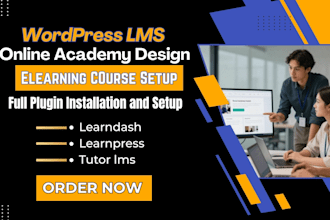 setup your courses on wordpress lms website using learndash learnpress tutor lms