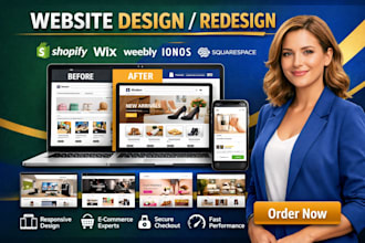 build shopify wix weebly ionos eshop squarespace jimdo website design redesign