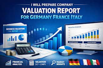 prepare company valuation report for germany france italy