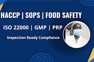 create haccp plan, sops, gmp, prp and food safety documents