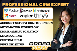 do podio crm bonzo cloze crm ghl automation jungo thryv close zapier integration