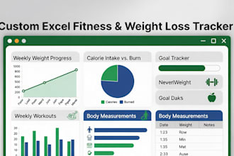 create excel fitness tracker weight loss log calorie counter goal dashboard