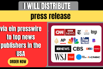 distribute press release via ein presswire to top news publishers in the USA