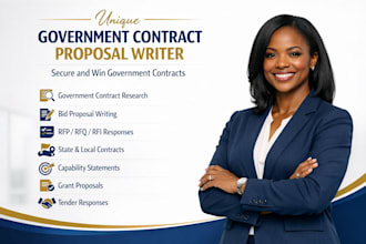 win us government contracts, write rfp rfq bid proposals and sam gov
