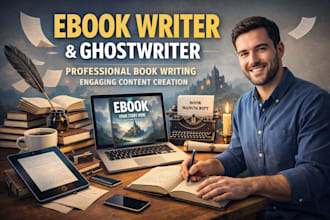 be your ebook writer, ebook ghostwriter, book writer