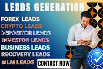 generate forex leads, crypto leads, investor leads from your targeted country