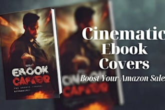 design cinematic ebook redesign book cover and KDP print ready book