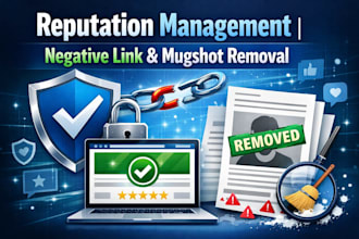 manage your online reputation, remove nagative links, articles, and mugshots