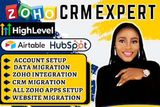 setup and customize zoho crm, zoho one, zoho campaigns, zoho forms, zoho salesiq