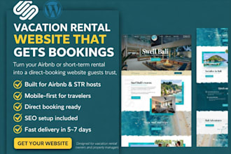 build short term rental website, short term website with direct booking