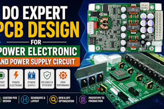 do expert pcb design for power electronic and power supply circuit