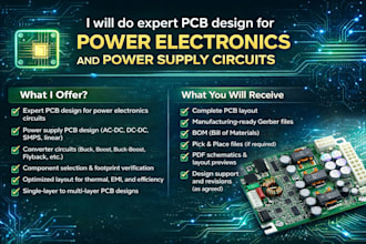 do expert pcb design for power electronic and power supply circuit