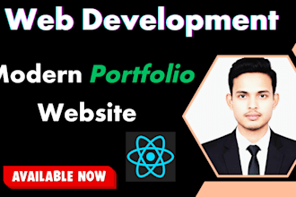 build a professional react portfolio website