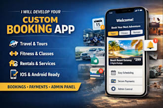 develop a travel, fitness, rental, booking app