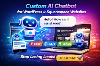 build ai chatbot for your wordpress squarespace or wix website