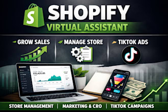 be your shopify virtual assistant to manage, optimize and grow sales