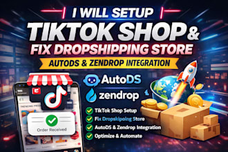 setup tiktok shop fix tiktok dropshipping store autods zendrop integration