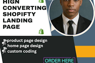 design converting shopify landing page and website store