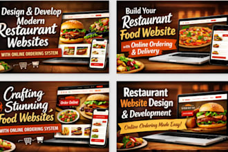design and develop a modern restaurant website food website with online ordering