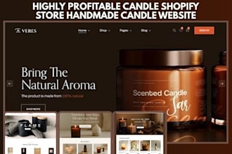 design candle shopify store scented candle lightening store candle dropshipping
