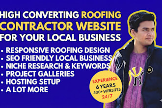 design a high converting roofing contractor website for your local business
