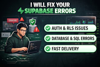 setup or fix your supabase backend, rls, and database errors