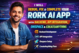 debug and finish your rork ai app with backend, onspace