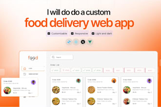 do a custom food delivery web app
