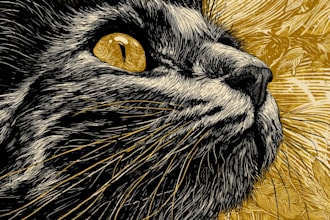 draw high quality linocut illustration for shirt design