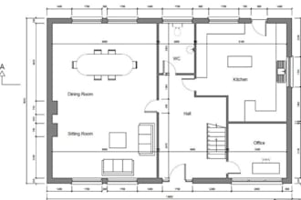 redraw floor plan for real estate agent, 3d floor plan design, autocad