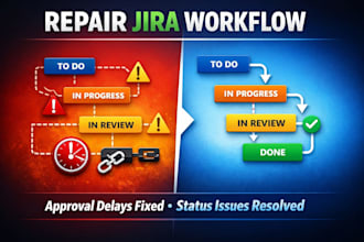 repair broken jira workflows causing delays approvals and status issues
