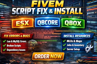 fivem esx qbcore qbox fivem script errors, bugs and install resources