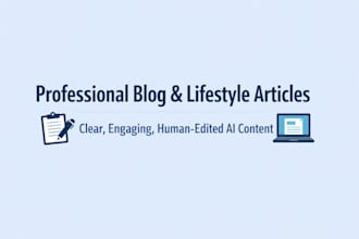 professional blog and lifestyle article writing