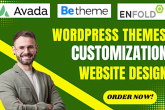 design wordpress websites with avada, the7, betheme, enfold, x, bridge themes
