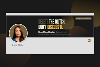 design a professional linkedin banner, youtube header, facebook cover