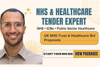 write nhs and healthcare tender bid proposals for UK contracts