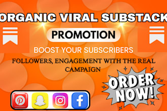 do organic promotion, substack setup, substack page, substack subscriber