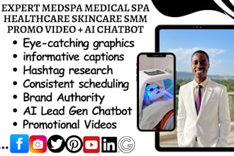 be your medspa medical spa healthcare skincare smm promo video with ai chatbot