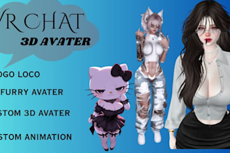 create custom vr chat avatar for vrchat and 3d modelling