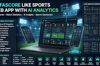 build a sofascore like sport web app with live scores and ai analytics
