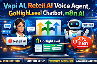 setup vapi ai, retell ai voice agent, gohighlevel chatbot, n8n ai