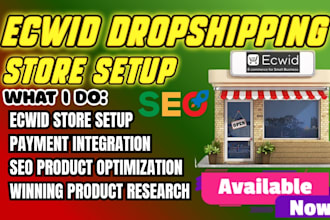 build ecwid shopify dropshipping store via autods design redesign website