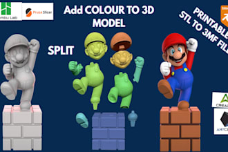 add color to 3d models and convert stl to 3mf for multicolor 3d printing