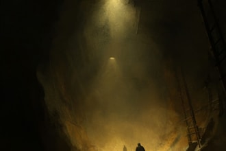 create a dark, horror, underground art illustration