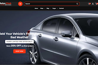 build auto part shopify store auto part website automotive store auto part store