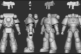 sculpt realistic miniature, action figure, dnd, sculpture for 3d printing
