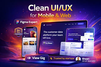 design modern mobile app UI UX with clickable figma prototype