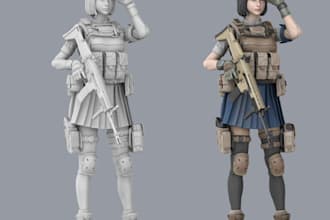 3d character model action figure 3d toys statue miniature 3d bjd model
