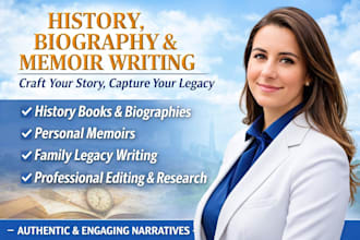 write history ebook, biography, memoir, ebook writer, history writer, article